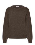 Srallison Knit Tops Knitwear Jumpers Brown Soft Rebels