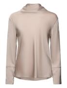 Ayumi Silk Blouse Tops Blouses Long-sleeved Beige Ahlvar Gallery