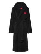 Terry_Hooded Gown Morgenkåbe Black HUGO