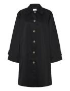 Lilli Coat Tynd Frakke Black Noella