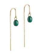 Earrings, Eleanor Ørestickere Smykker Green Enamel Copenhagen