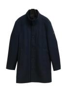 2 In 1 Wool Coat Uldfrakke Frakke Navy Tom Tailor