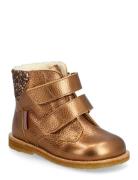 Boots - Flat - With Velcro Vinterstøvler Med Burrebånd Brown ANGULUS