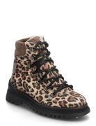 Boots - Flat - With Lace And Zip Boots Støvler Brown ANGULUS