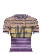 Cuadri Tops T-shirts & Tops Short-sleeved Multi/patterned Desigual