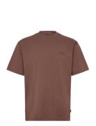 Wbbaine Washed Tee Tops T-Kortærmet Skjorte Brown Woodbird