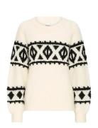 Ihcarani Ls Tops Knitwear Jumpers Cream ICHI