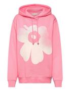 Teesi Unikko Placement Tops Sweatshirts & Hoodies Hoodies Pink Marimek...