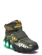 Boys Skech-O-Saurus Lights 2.0 High-top Sneakers Khaki Green Skechers