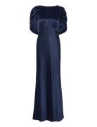 Louise Draped Back Maxi Dress Designers Maxi Dress Navy Malina