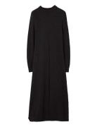 Straight Fit Midi Knitted Dress Knælang Kjole Brown Lexington Clothing