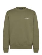 Regular Crewneck Tops Sweatshirts & Hoodies Sweatshirts Khaki Green HA...