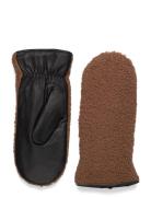 Mittens W. Sherpa Fleece Accessories Gloves Thumb Gloves Brown DEPECHE