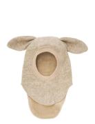Balaclava Ears Wool Accessories Headwear Balaclava Cream Huttelihut