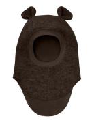 Balaclava Ears Wool Accessories Headwear Balaclava Brown Huttelihut