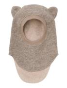 Balaclava Ears Wool Accessories Headwear Balaclava Beige Huttelihut