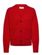 Estrid Cardigan Tops Knitwear Cardigans Red Jumperfabriken