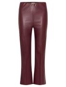 Slkaylee Pu Kickflare Pants Bottoms Trousers Leather Leggings-Bukser B...