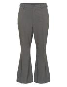 Kcolia Long Pants Bottoms Trousers Flared Grey Kaffe Curve