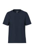 Pcria Ss Solid Tee Jrs Noos Bc Tops T-shirts & Tops Short-sleeved Navy...