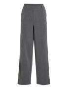 Vivar Hw Slim Pant Bottoms Trousers Wide Leg Grey Vila