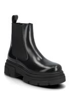 Th Shiny Leather Chelsea Støvlet Chelsea Boot Black Tommy Hilfiger
