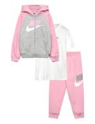 3P-3Pc Pant Set Sets Tracksuits Pink Nike