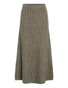 Virelli Ankle Cable Knit Skirt/Bfs Skirts Maxi Skirts Brown Vila