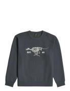 Running Dog Back Gr R Sw Tops Sweatshirts & Hoodies Sweatshirts Grey G...