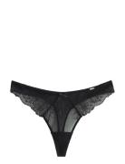 Thong Low Lina Stretch G-streng Undertøj Black Lindex