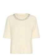Slselene Pullover Ss Tops Knitwear Jumpers Cream Soaked In Luxury