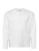Butt D Cotton T-Shirt Tops T-shirts Long-sleeved T-Skjorte White Mango