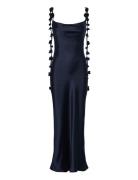 Cowl Neck Dress Maxikjole Festkjole Navy Gina Tricot