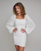 Nelly - Hvid - Little Ruched Dress