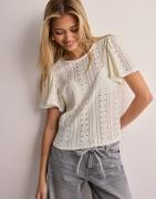 Only - Hvid - Onlriverside S/S Flaired Top Jrs