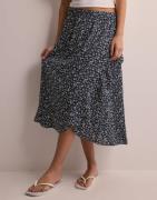 Only - Blomstret - Onlcarly Flounce Long Skirt Wvn Noo