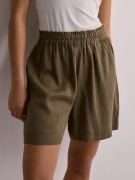 Only - Grøn - Onltokyo Hw Linen Blend Shorts Pnt