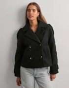 Nelly - Sort - Short Warm Trench Jacket