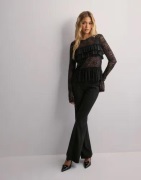Nelly - Sort - Cute Lace Blouse Top