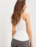 Selected Femme - Hvid - Slfanna O-Neck Tank Top Noos