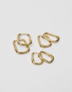 Pieces - Guld - Pcnia Earrings 3-Pack D2D