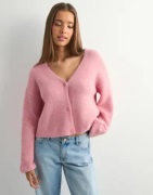 Pieces - Pink - Pcandrea Ls V-Neck Knit Cardigan Kc
