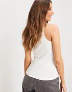 Selected Femme - Hvid - Slfanna O-Neck Tank Top Noos