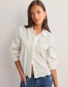 OBJECT - Hvid - Objbitten L/S Re Shirt Noos
