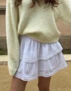 Nelly - Hvid - Lace Detail Frill Skirt