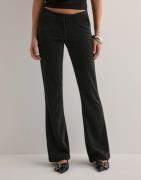 Nelly - Sort - Glitter Flare Pants