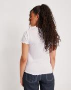 Pieces - Hvid - Pcnicca Ss O-Neck Top Noos