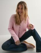Pieces - Pink - Pctia Ls V-Neck Knit Cardigan Bc