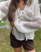 Nelly - Hvid - Effortless Crincle Blouse