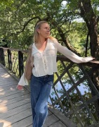 Nelly - Hvid - Lace Insert Blouse